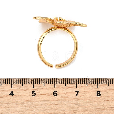 Brass Cuff Rings for Women RJEW-Z097-01G-02-1