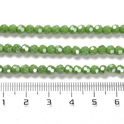 Electroplate Opaque Glass Beads Strands EGLA-A035-P4mm-A15-1