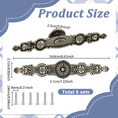 Flower Zinc Alloy Drawer Handle FIND-WH0366-397AB-03-1