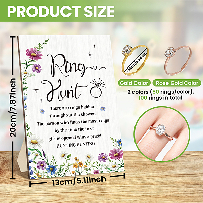 100Pcs Adjustable Alloy Rhinestone Finger Rings RJEW-CL0001-03C-1
