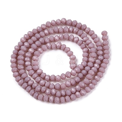 Opaque Solid Color Imitation Jade Glass Beads Strands EGLA-A044-P2mm-D13-1