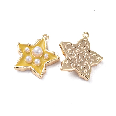Brass Enamel Pendants LS-KK-I661-03G-C-1