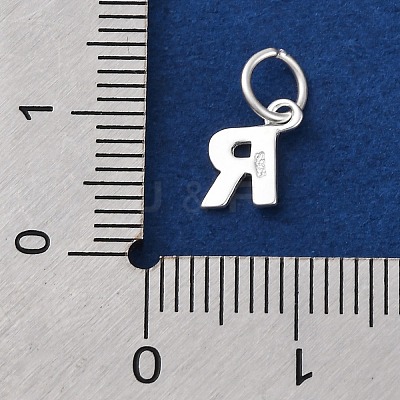 925 Sterling Silver Letter Charms STER-C012-01S-R-1