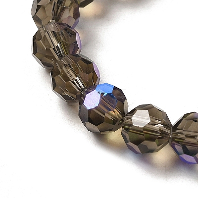 Electroplate Transparent Glass Beads Strands EGLA-A035-T8mm-L16-1