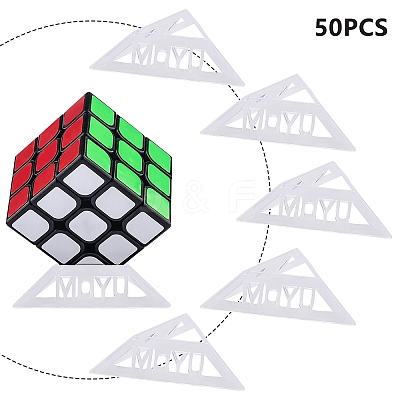 Plastic Triangle Speed Magic Cubes Base Holder Frame Accessories Puzzle Cube Organize ODIS-WH0005-67-1