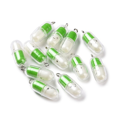 Translucent Plastic Pendants KY-L006-29D-1