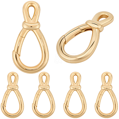 6Pcs Brass Spring Gate Rings FIND-SC0020-69-1