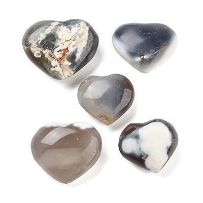 Natural Agate Heart Love Healing Stones G-G125-01C-1