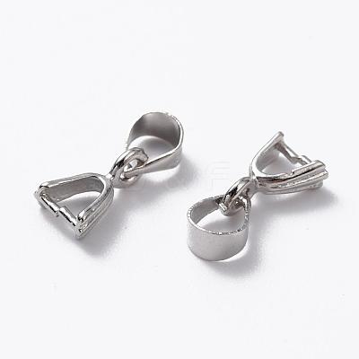 Platinum Plated Brass Ice Pick Pinch Bails X-KK06-1