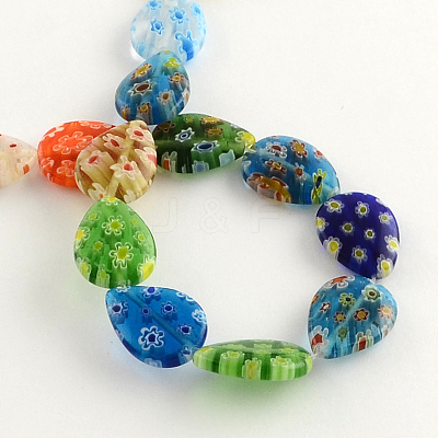 Handmade Millefiori Glass Beads Strands X-LK-R004-08-1