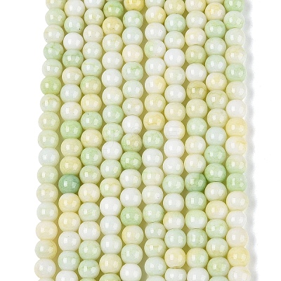 Ombre Effect Opaque Crackle Glass Beads Strands GLAA-Q106-01A-A07-1