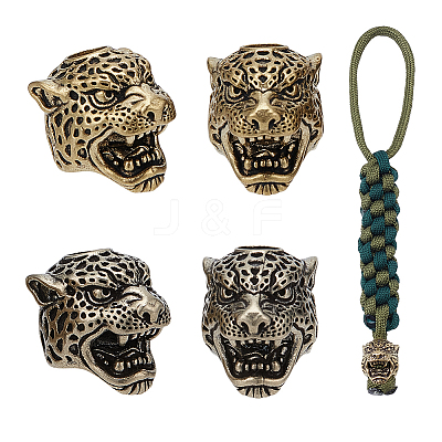 4Pcs 2 Colors Brass European Beads KK-NB0004-31-1