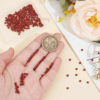 2 Strads Natural Red Jasper Round Beads Strands G-OC0005-70-1
