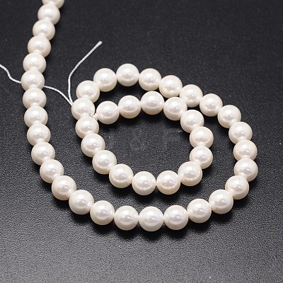 Shell Pearl Beads Strands BSHE-E008-6mm-12-1