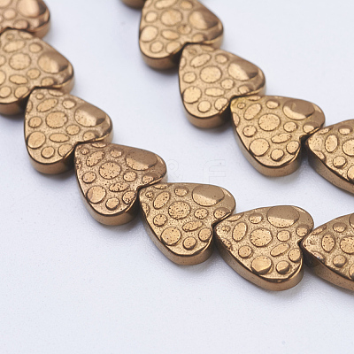 Electroplate Non-magnetic Synthetic Hematite Beads Strands G-J380-8mm-A-F-1