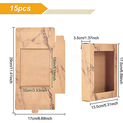 Marble Texture Pattern Paper Gift Boxes CON-BC0006-24A-1