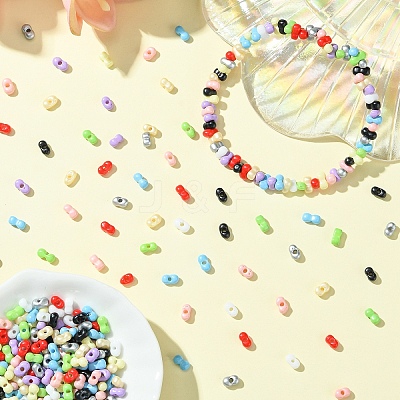 50G 10 Colors Baking Paint Glass Seed Beads SEED-YW0002-51C-1