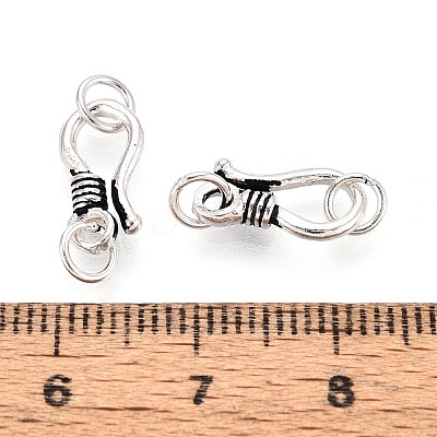 925 Sterling Silver Hook Clasps STER-N016-62AS-1