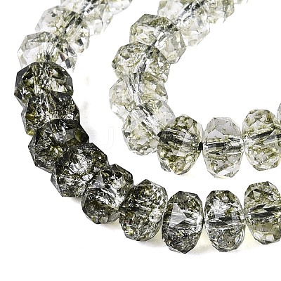 Crackle Transparent Glass Beads Strands GLAA-N068-03A-02-1