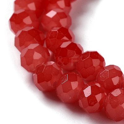 Baking Paint Imitation Jade Glass Bead Strands DGLA-A034-J6MM-A32-1