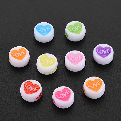 Craft Style Acrylic Beads MACR-SZ0001-74-1