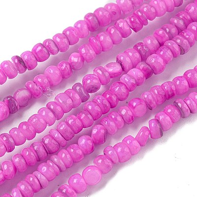 Dyed Natural Freshwater Shell Beads Strands BSHE-G039-07L-1