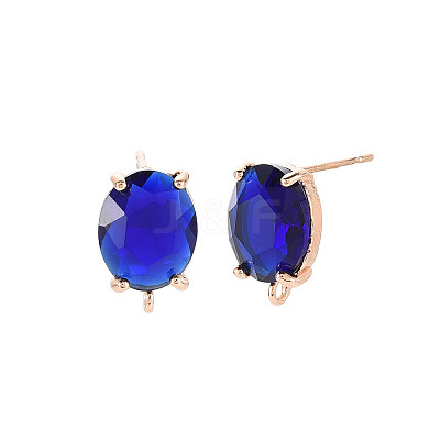 Brass Stud Earring Findings X-KK-S364-163-1