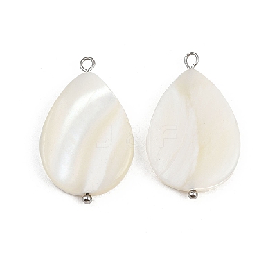 Natural Shell Teardrop Pendants X1-STAS-D378-33P-1