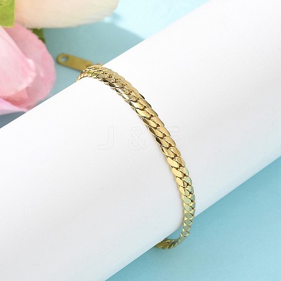 304 Stainless Steel Snake Chain Bracelets for Women BJEW-U019-04G-07-1