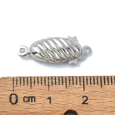 Non-Tarnish 304 Stainless Steel Box Clasp STAS-Q318-02P-1