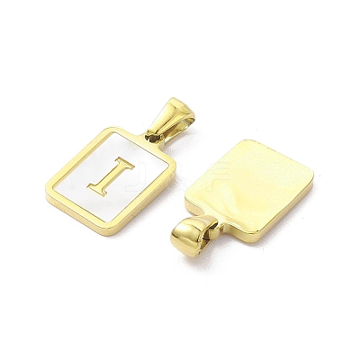 Ion Plating(IP) 304 Stainless Steel Pave Shell Pendants STAS-G327-01G-I-1