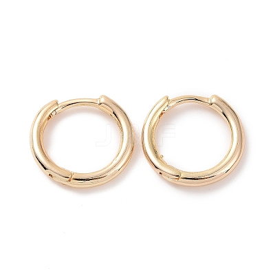 Brass Huggie Hoop Earrings KK-D063-04LG-1