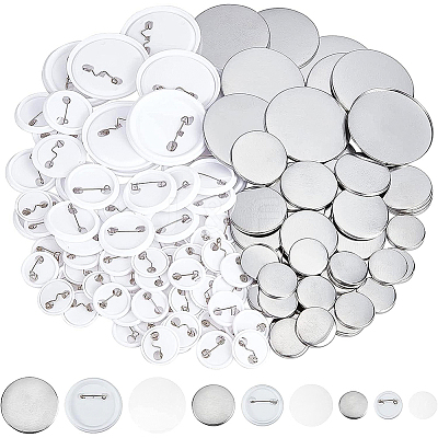 250 Sets 3 Style Iron Brooch Cabochon Bezel Settings DIY-BC0004-80-1