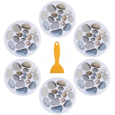 8Pcs PEVA Bathtub Anti-slip Stickers with Scraper DIY-SP0006-68-1
