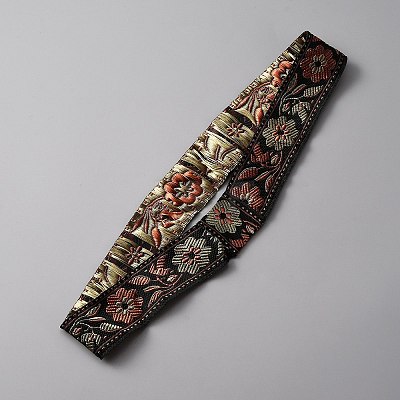 Flower Pattern Polyester Woven Belt Ornament Accessories FIND-WH0127-99-1