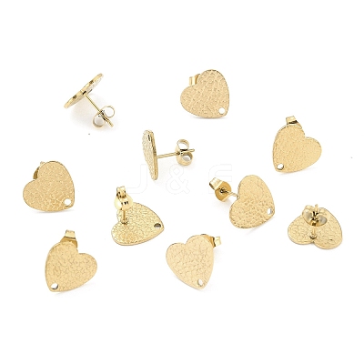 Ion Plating(IP) 304 Stainless Steel Stud Earring Findings LS-STAS-I183-08B-G-1