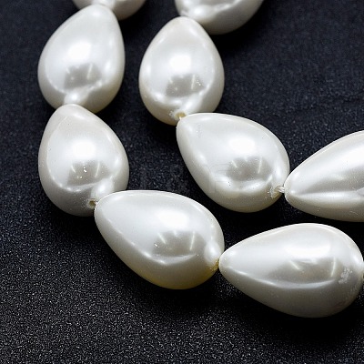 Electroplate Shell Pearl Beads Strands BSHE-G010-16x25mm-01-1