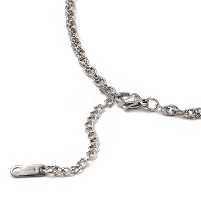 Non-Tarnish 304 Stainless Steel Mesh Chain Necklace BJEW-B072-02P-1