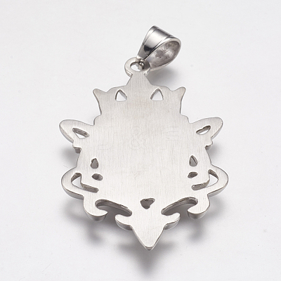 Non-Tarnish 304 Stainless Steel Big Badge Pendants STAS-K171-28P-1