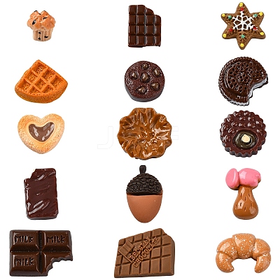 15 styles Resin Decoden Cabochons CRES-YW0002-21-1