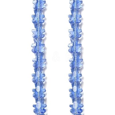 Transparent Electroplate Glass Beads Strands GLAA-C023-03D-1