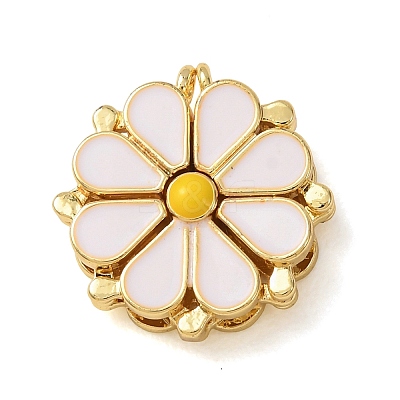 Brass Enamel Pendants CU-CBA2C2D-01G-1