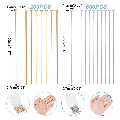 304 Stainless Steel Flat Head Pins STAS-UN0001-48P-1