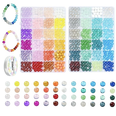 Glass Round Beads DGLA-YW0001-26-1