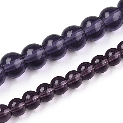Transparent Glass Beads Strands GLAA-T032-T8mm-03-1