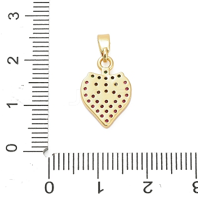 Brass Micro Pave Cubic Zirconia Pendants KK-B158-02G-02-1