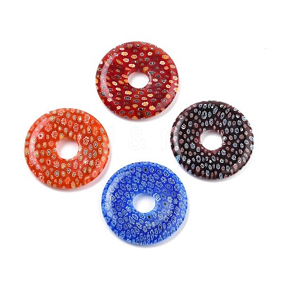 Handmade Millefiori Glass Beads LAMP-A149-01-1