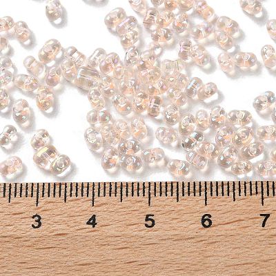 AB Color Plated Glass Seed Beads SEED-L011-06B-08-1