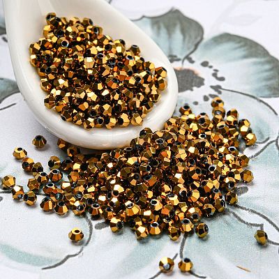 Full Plated Electroplate Glass Beads EGLA-M300-02A-FP03-1