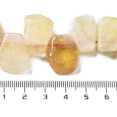 Heated Natural Citrine Beads Strands G-P528-K07-01-1